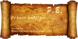 Princz Beáta névjegykártya